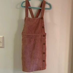 Pink velvet girls dress